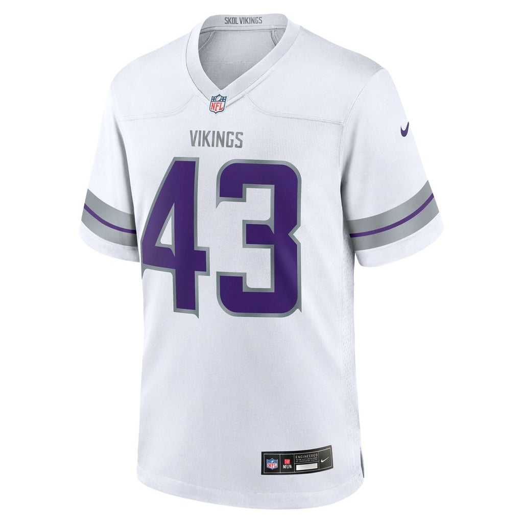 Minnesota Vikings Andrew Van Ginkel Nike White Alternate Game Jersey product image 2, provided for visual reference and