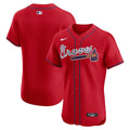 Atlanta Braves Nike Red Alternate Elite Jersey product image 1, provided for visual reference and product detail review