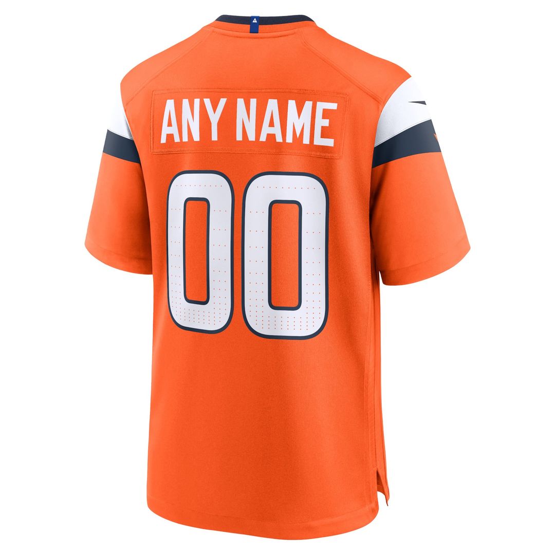 Denver Broncos Nike Orange Team Custom Game Jersey product image 3, provided for visual reference and product detail review