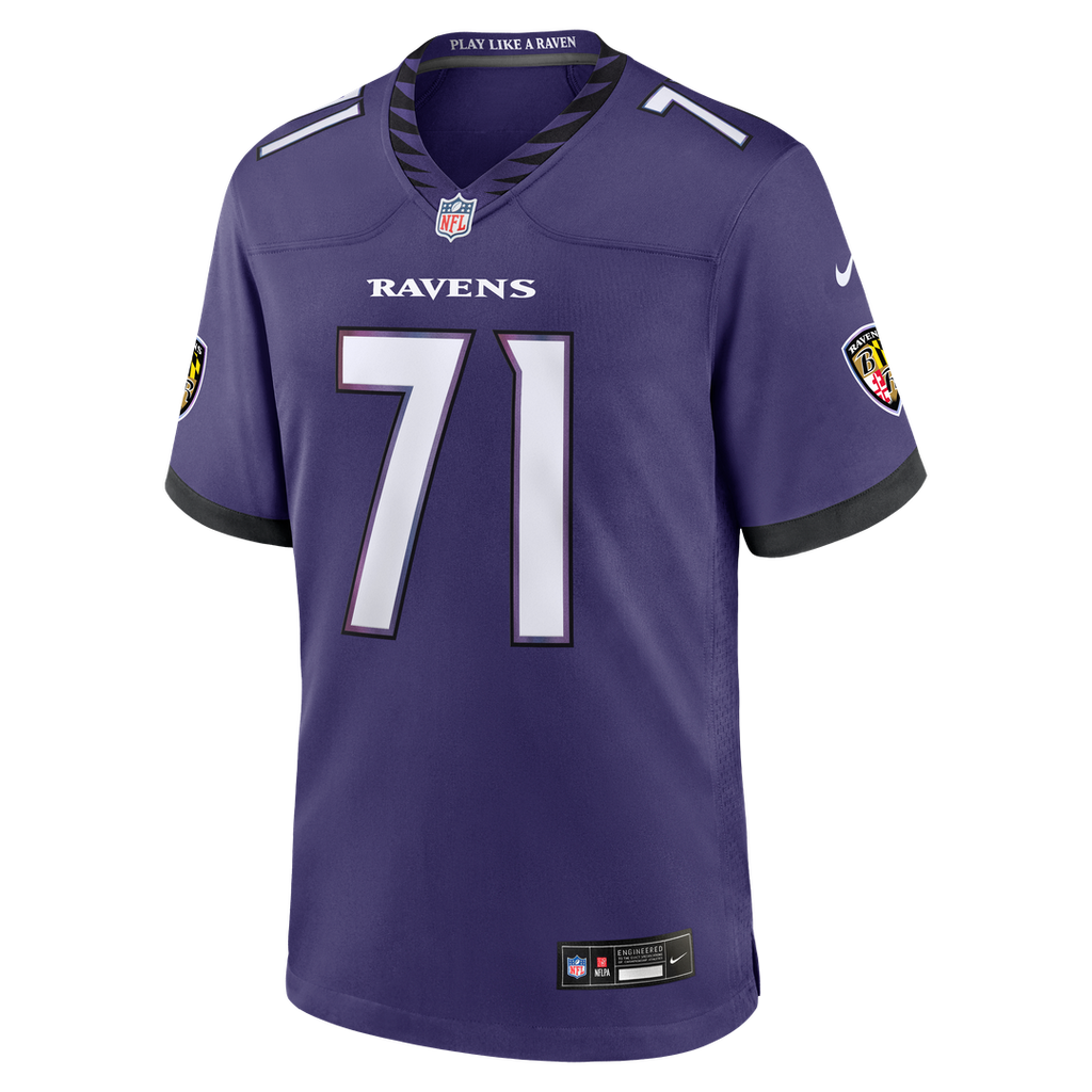 Baltimore Ravens Olaivavega Ioane Nike Purple Team Game Jersey product image 2, provided for visual reference and product