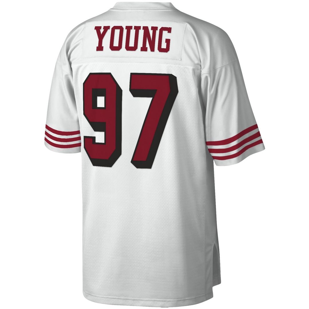 San Francisco 49ers Bryant Young Mitchell & Ness White Legacy Replica Jersey product image 6, provided for visual reference