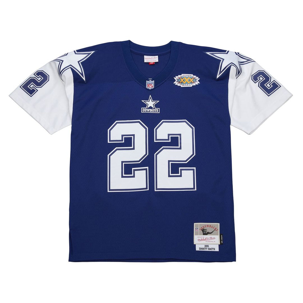 Dallas Cowboys Emmitt Smith Mitchell & Ness Navy 1995 Legacy Replica Jersey product image 2, provided for visual reference