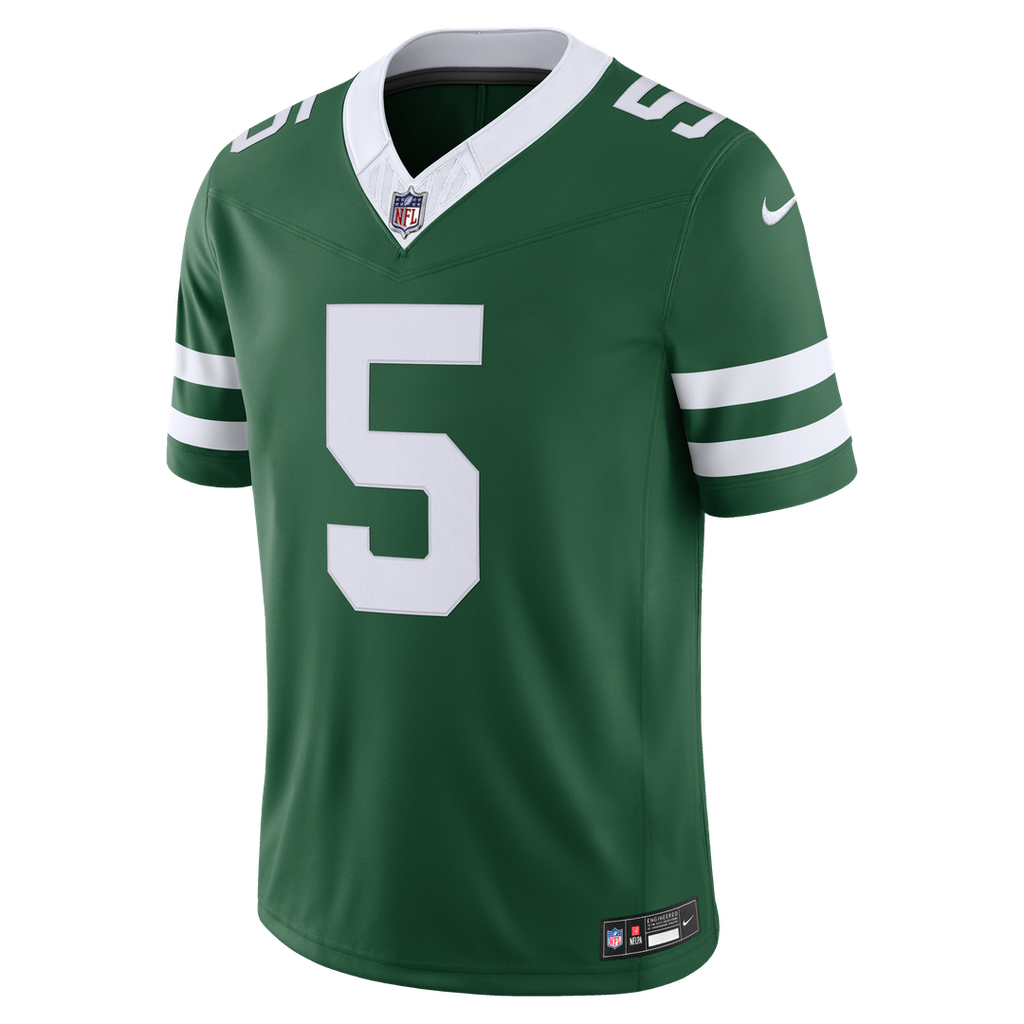 New York Jets Garrett Wilson Nike Legacy Green Team Vapor F.U.S.E. Stitched Limited Jersey product image 6, provided for