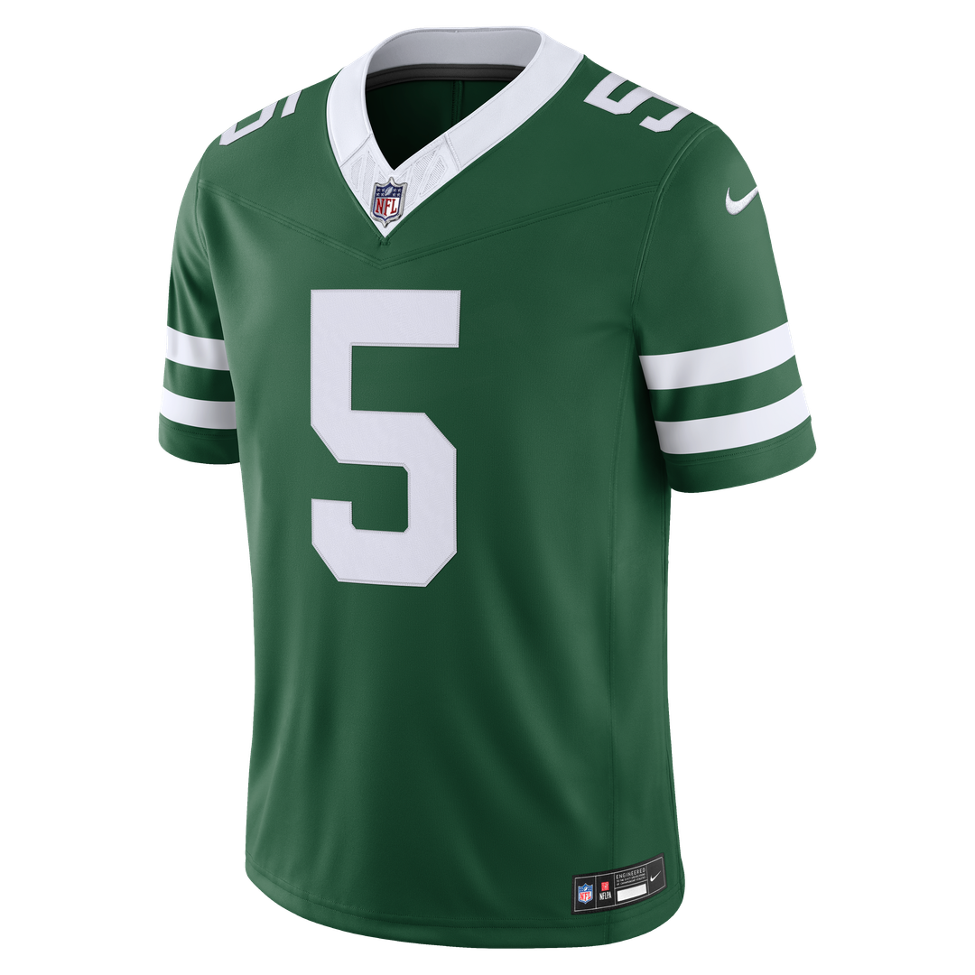 New York Jets Garrett Wilson Nike Legacy Green Team Vapor F.U.S.E. Stitched Limited Jersey product image 6, provided for
