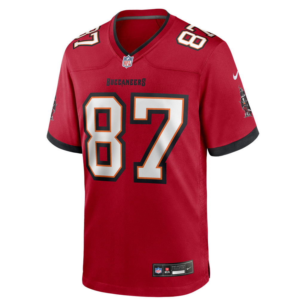 Tampa Bay Buccaneers Payne Durham Nike Red Game Jersey product image 2, provided for visual reference and product detail