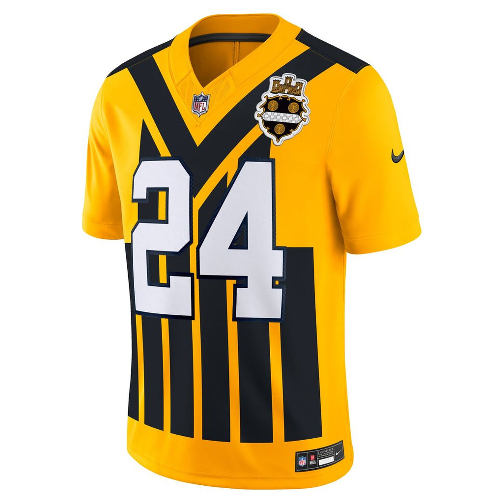 Pittsburgh Steelers Joey Porter Jr. Nike Gold Alternate 1933 Throwback Vapor F.U.S.E. Limited Jersey product image 2,