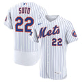 New York Mets Juan Soto Nike White Home Authentic Sponsor Patch Jersey product image 1, provided for visual reference and