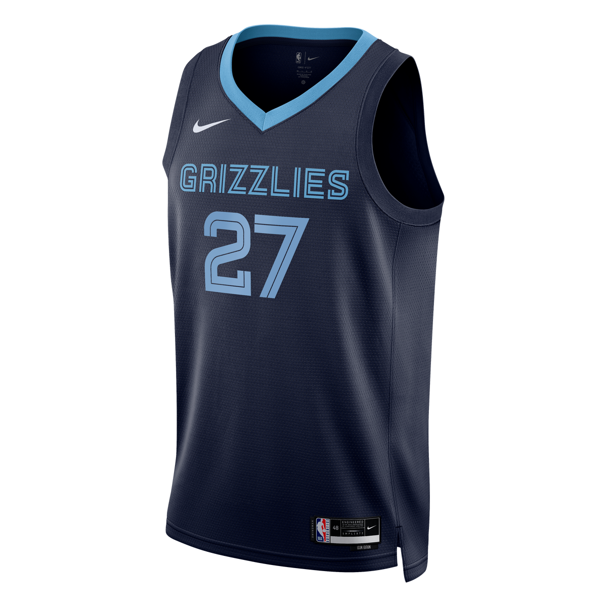 Memphis Grizzlies Nike Icon Swingman Jersey - Black - Cameron Boozer - Unisex product image 3, provided for visual reference