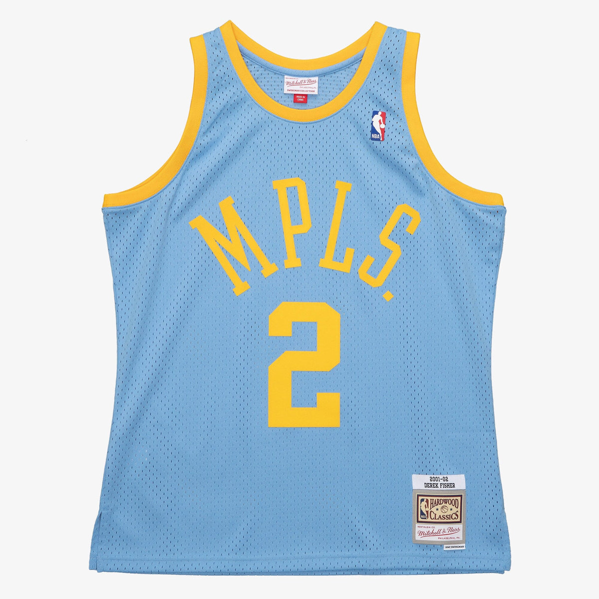 Los Angeles Lakers Mitchell & Ness Derek Fisher 2001 Swingman Authentic Jersey - Columbia Blue product image 3, provided for