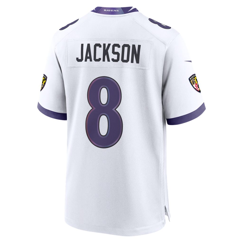 Baltimore Ravens Lamar Jackson Nike White Game Jersey product image 21, provided for visual reference and product detail