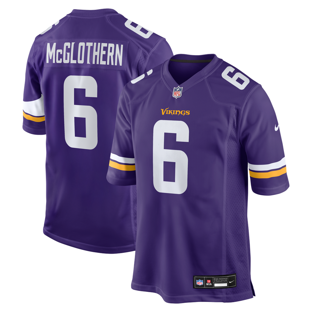 Minnesota Vikings Dwight McGlothern Nike Purple Team Game Jersey product image 1, provided for visual reference and product