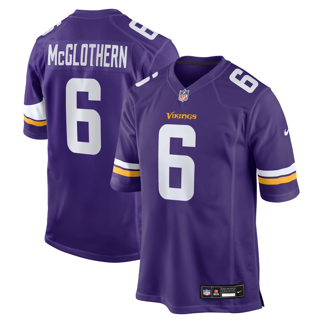 Minnesota Vikings Dwight McGlothern Nike Purple Team Game Jersey product image 1, provided for visual reference and product