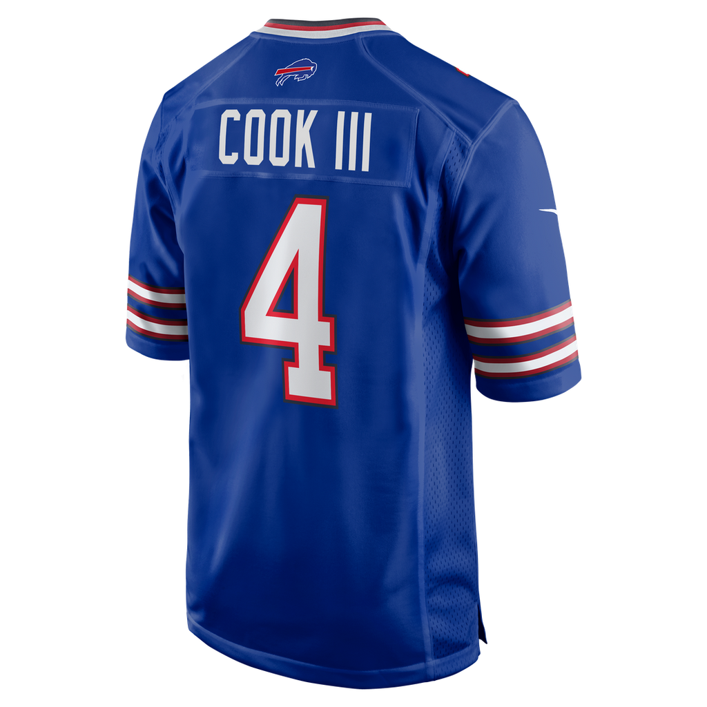 Buffalo Bills James Cook III Nike Royal Team Game Jersey product image 7, provided for visual reference and product detail