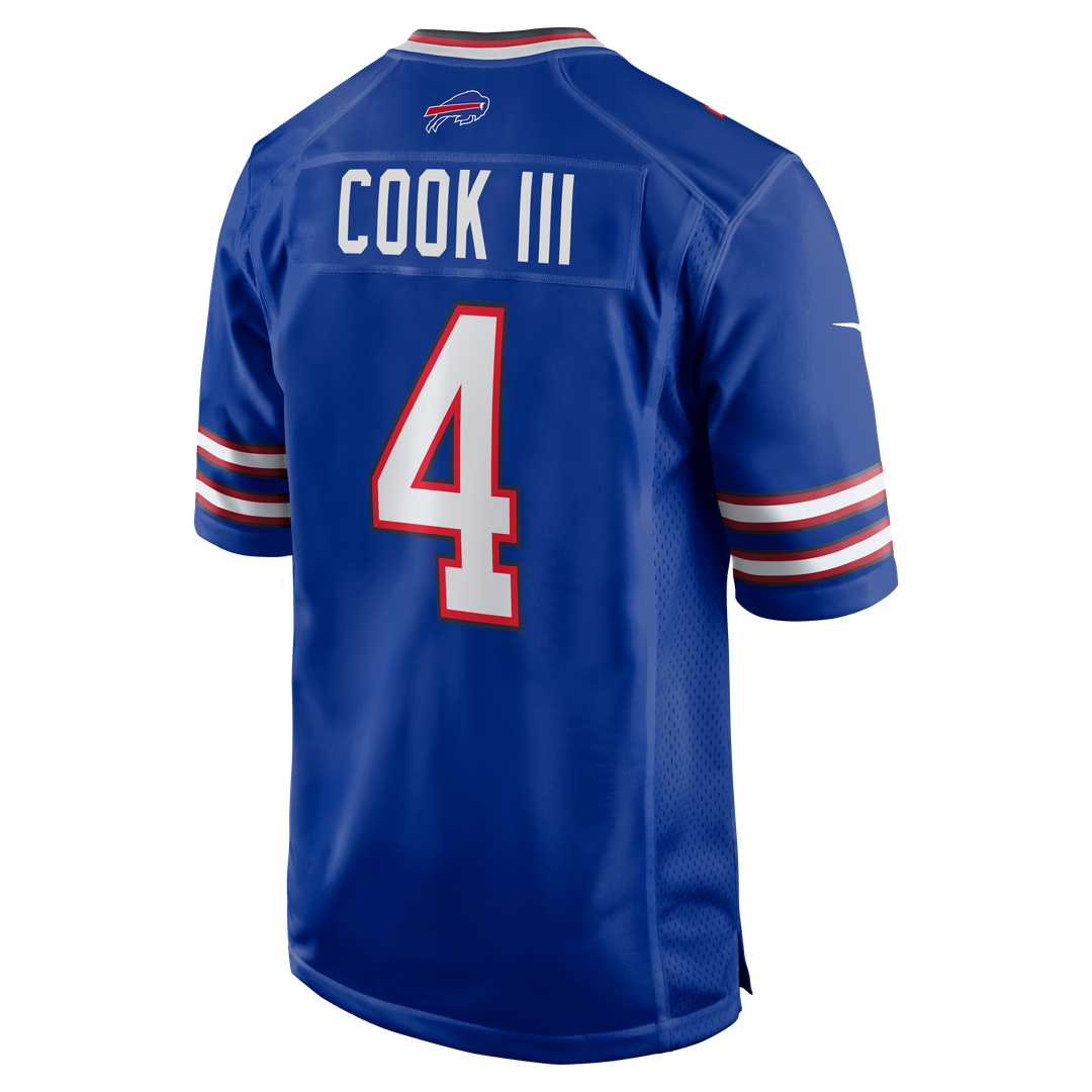 Buffalo Bills James Cook III Nike Royal Team Game Jersey product image 7, provided for visual reference and product detail