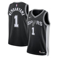 San Antonio Spurs Nike Icon Edition Swingman Jersey - Black - Victor Wembanyama - Unisex product image 1, provided for