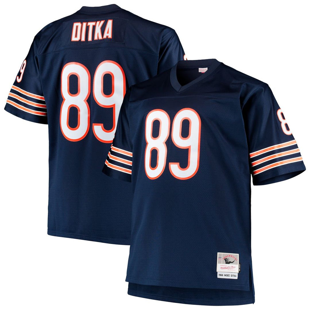 Chicago Bears Mike Ditka Mitchell & Ness Navy Big & Tall 1966 Retired Player Replica Jersey product image 1, provided for
