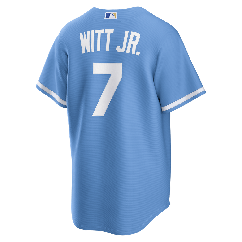 Kansas City Royals Bobby Witt Jr. Nike Royal Alternate Replica Jersey product image 12, provided for visual reference and