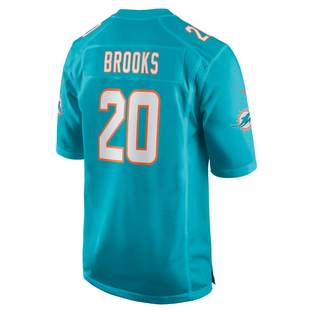 Miami Dolphins Jordyn Brooks Nike Aqua Game Jersey product image 3, provided for visual reference and product detail review