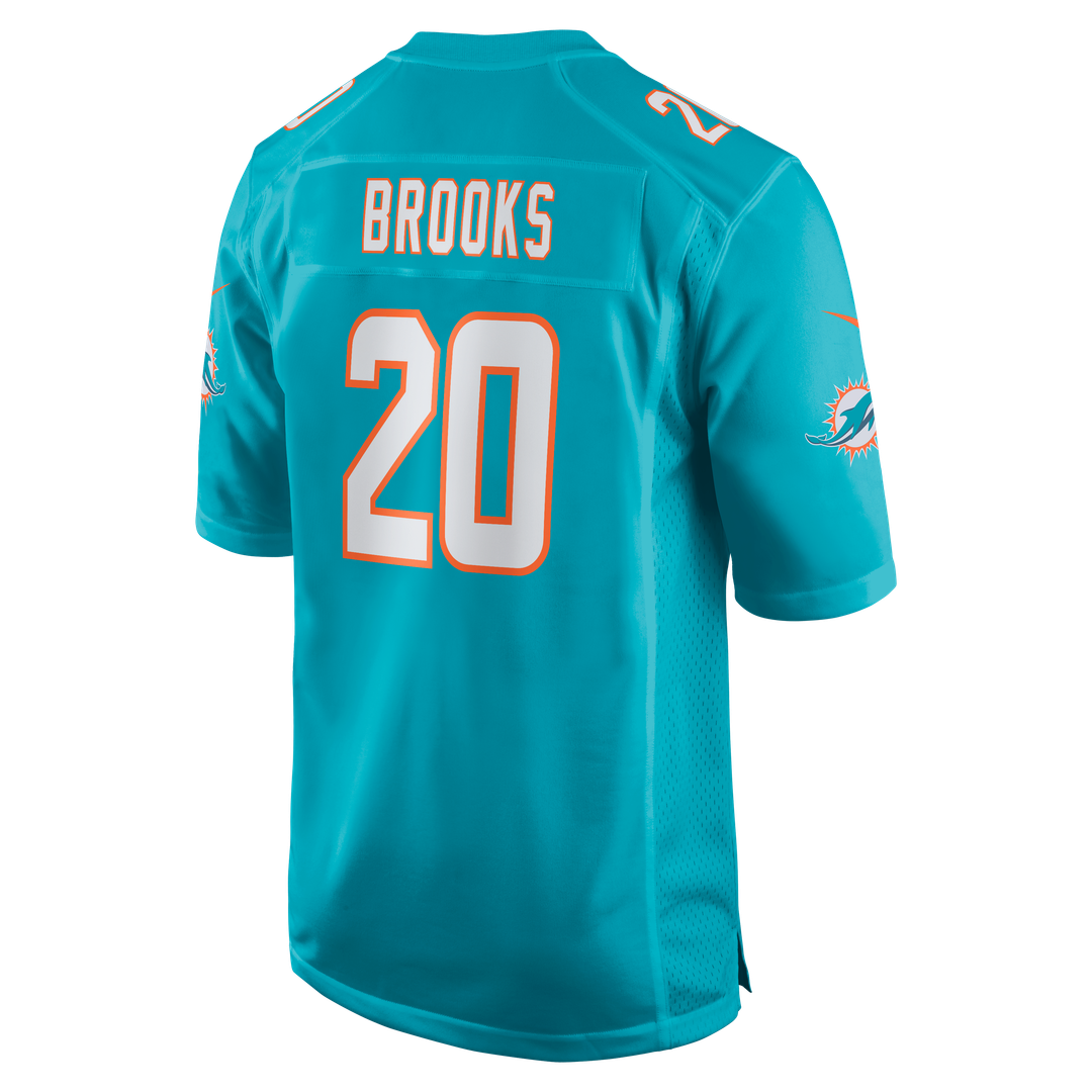 Miami Dolphins Jordyn Brooks Nike Aqua Game Jersey product image 3, provided for visual reference and product detail review