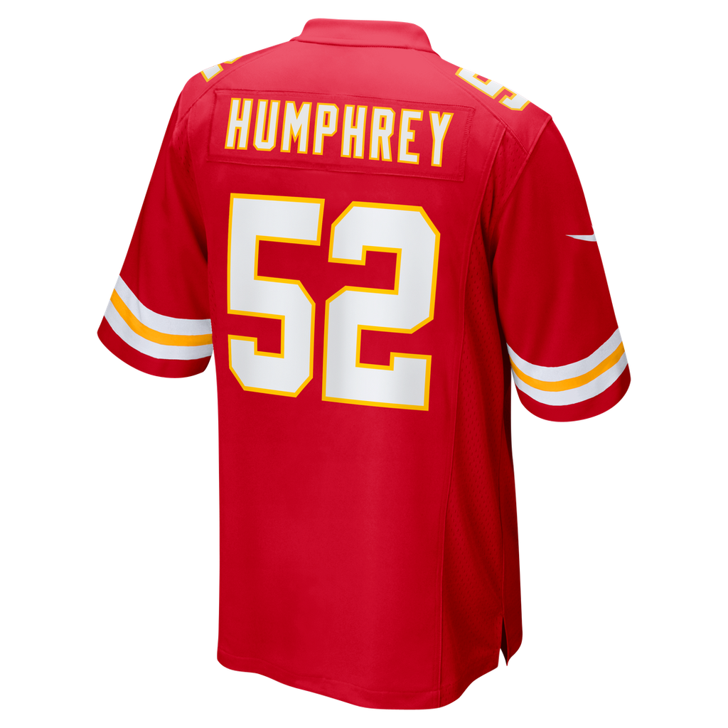 Kansas City Chiefs Creed Humphrey Nike Red Game Jersey product image 3, provided for visual reference and product detail