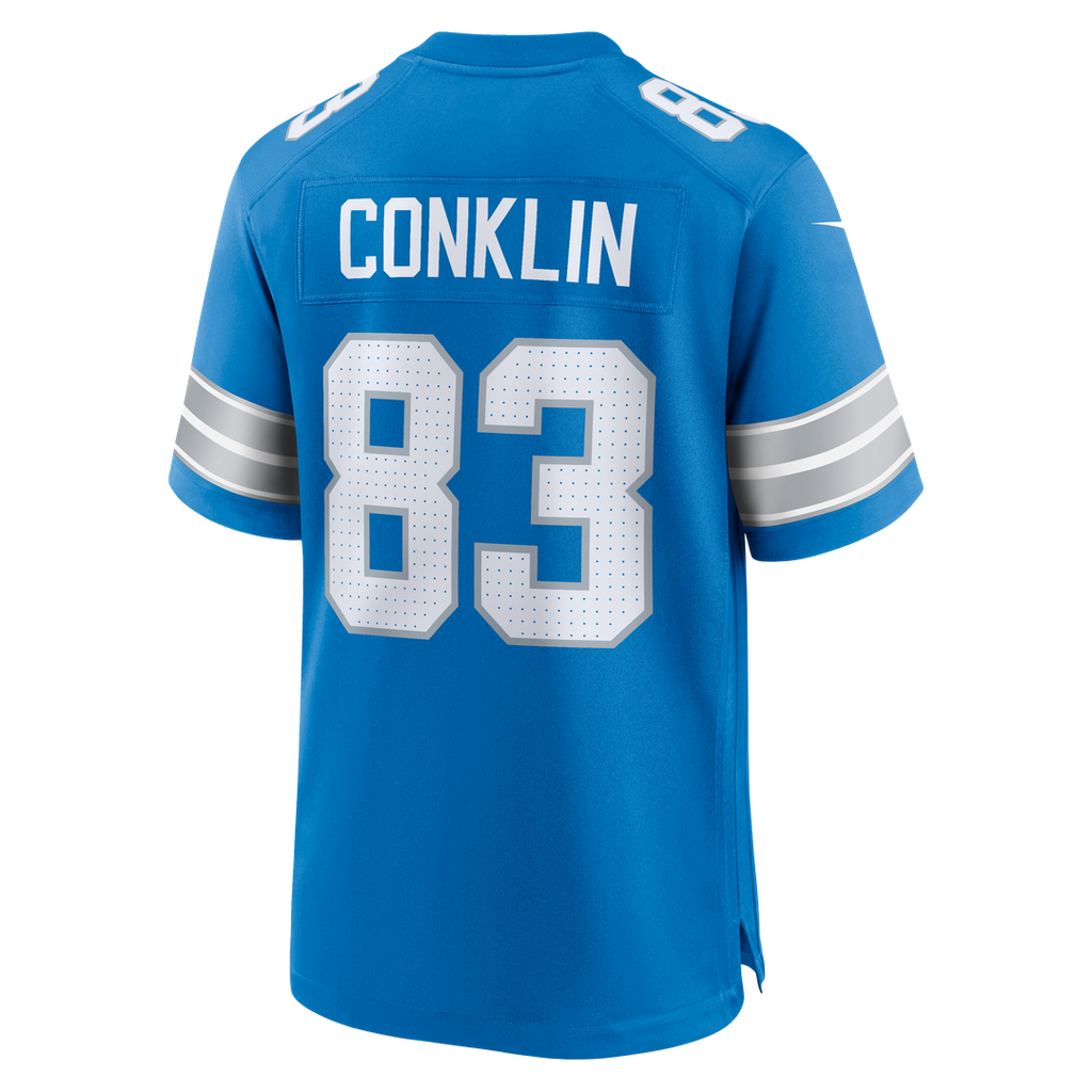 Detroit Lions Tyler Conklin Nike Blue Team Game Jersey product image 3, provided for visual reference and product detail