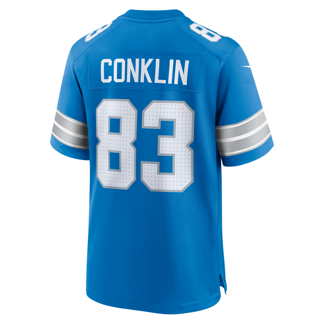Detroit Lions Tyler Conklin Nike Blue Team Game Jersey product image 3, provided for visual reference and product detail