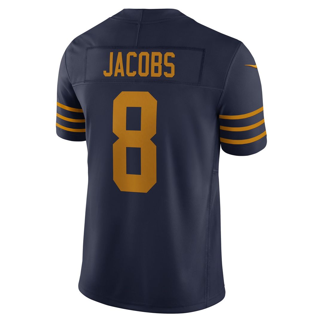 Green Bay Packers Josh Jacobs Nike Navy The 1923 Classic Vapor F.U.S.E. Limited Jersey product image 3, provided for visual