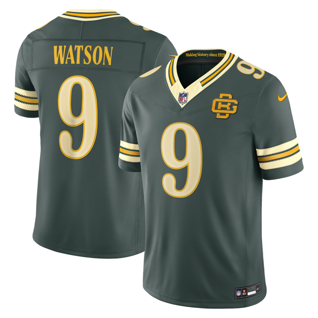 Green Bay Packers Christian Watson Nike Green 2026 Rivalries Collection Stitched Limited Jersey product image 1, provided