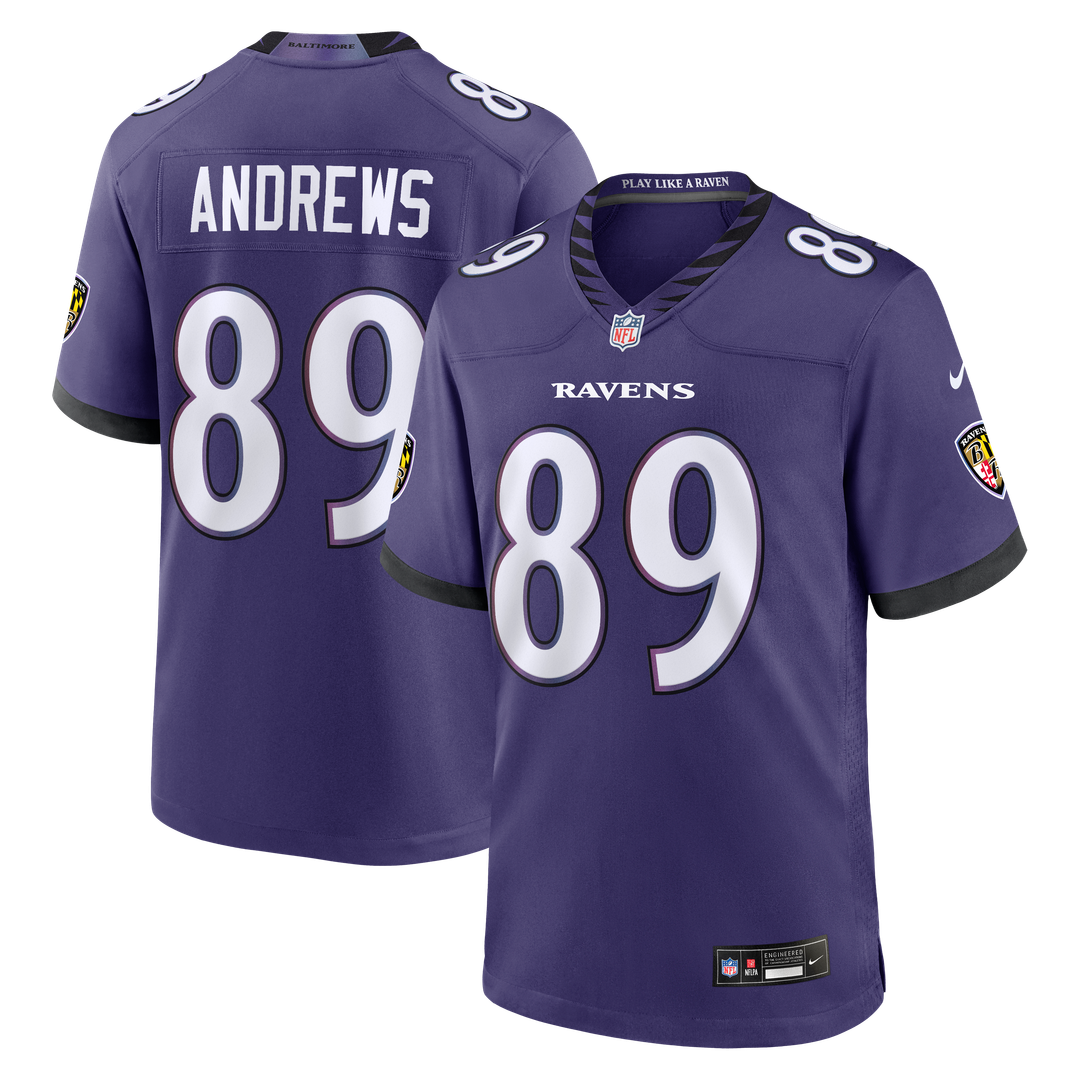 Baltimore Ravens Mark Andrews Nike Purple Team Game Jersey product image 4, provided for visual reference and product detail