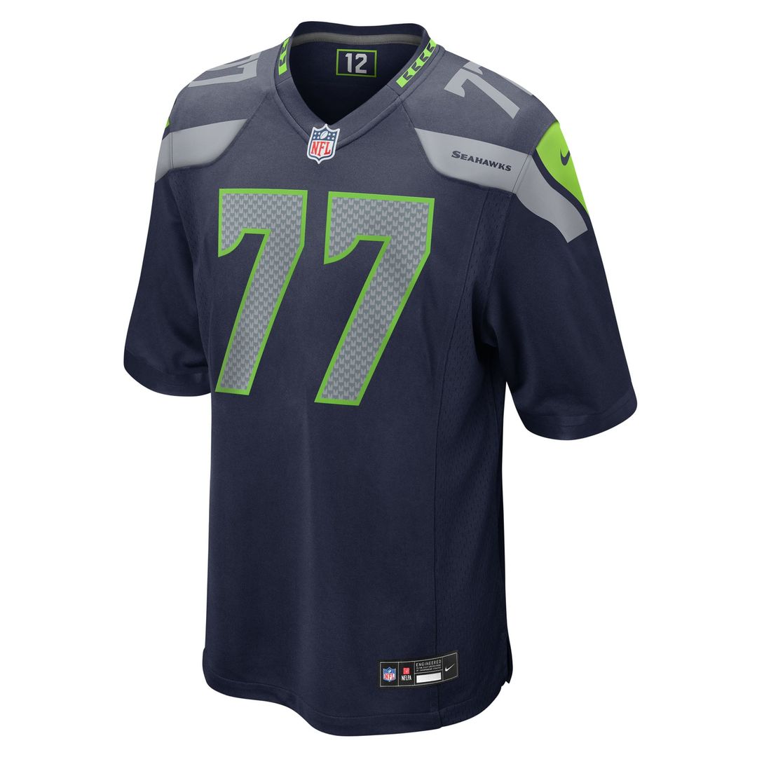 Seattle Seahawks Bryce Cabeldue Nike College Navy Team Game Jersey product image 2, provided for visual reference and