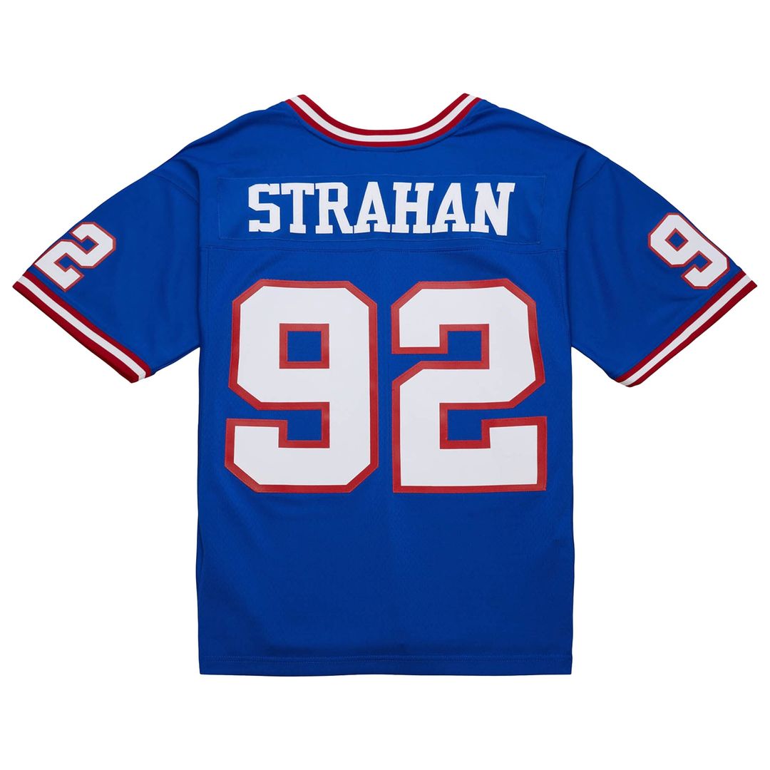 New York Giants Michael Strahan Mitchell & Ness Royal Big & Tall 1993 Retired Player Replica Jersey product image 3,