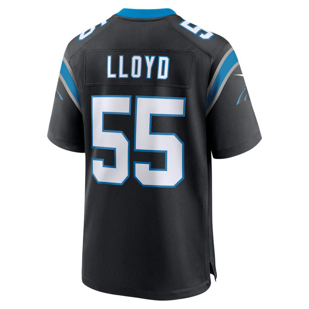 Carolina Panthers Devin Lloyd Nike Black Team Game Jersey product image 3, provided for visual reference and product detail