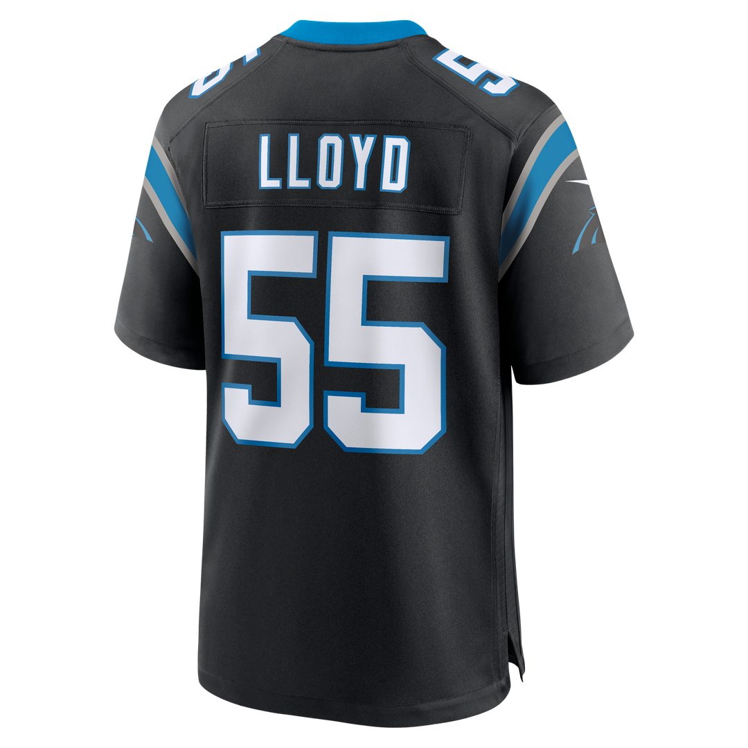 Carolina Panthers Devin Lloyd Nike Black Team Game Jersey product image 3, provided for visual reference and product detail