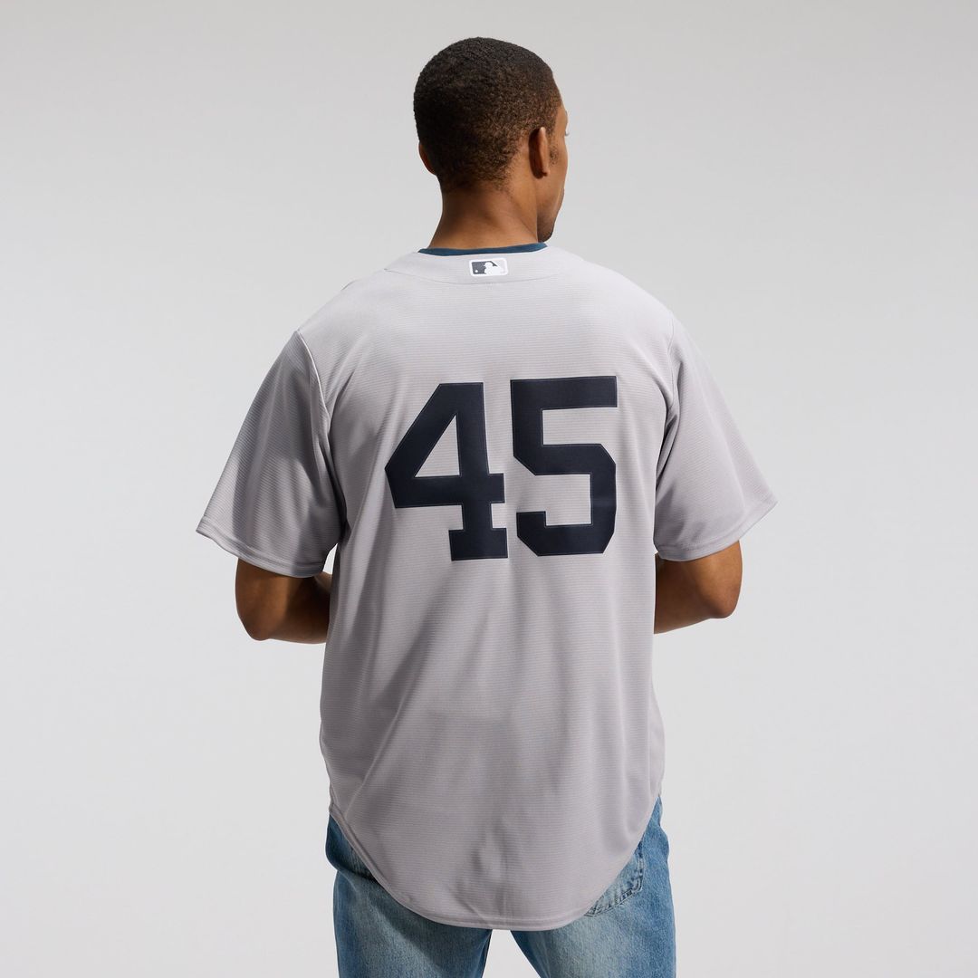 New York Yankees Gerrit Cole Nike Gray Road Replica Jersey product image 3, provided for visual reference and product detail