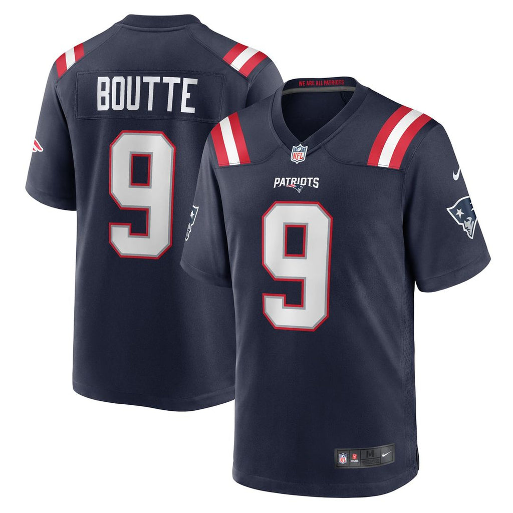 New England Patriots Kayshon Boutte Nike Navy Game Jersey product image 1, provided for visual reference and product detail