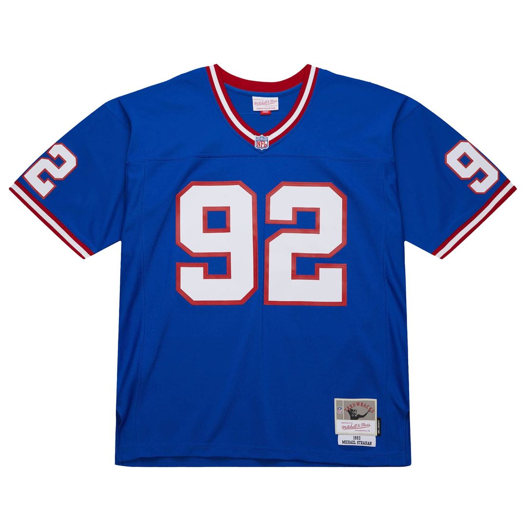 New York Giants Michael Strahan Mitchell & Ness Royal Big & Tall 1993 Retired Player Replica Jersey product image 2,