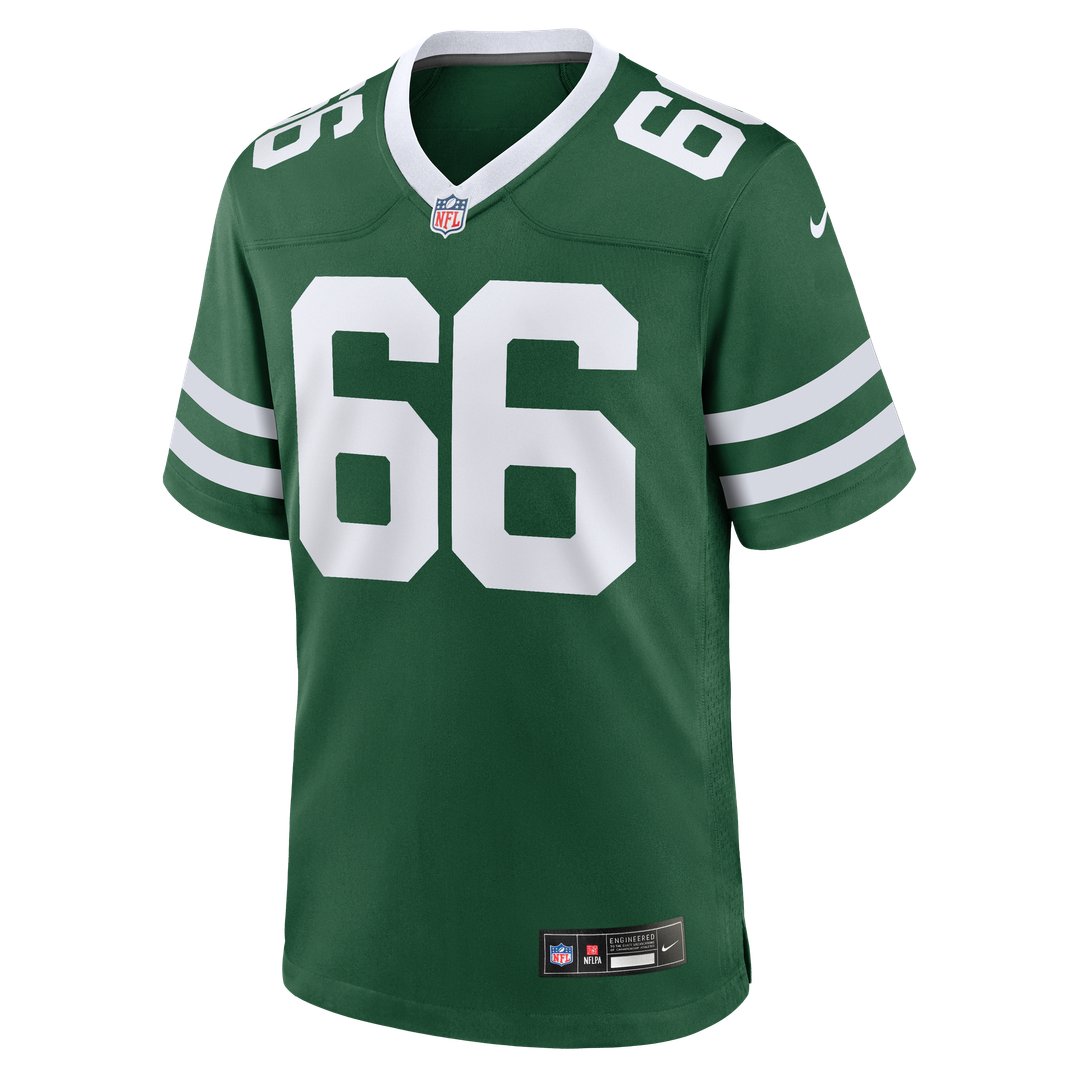 New York Jets Joe Tippmann Nike Legacy Green Team Game Jersey product image 2, provided for visual reference and product