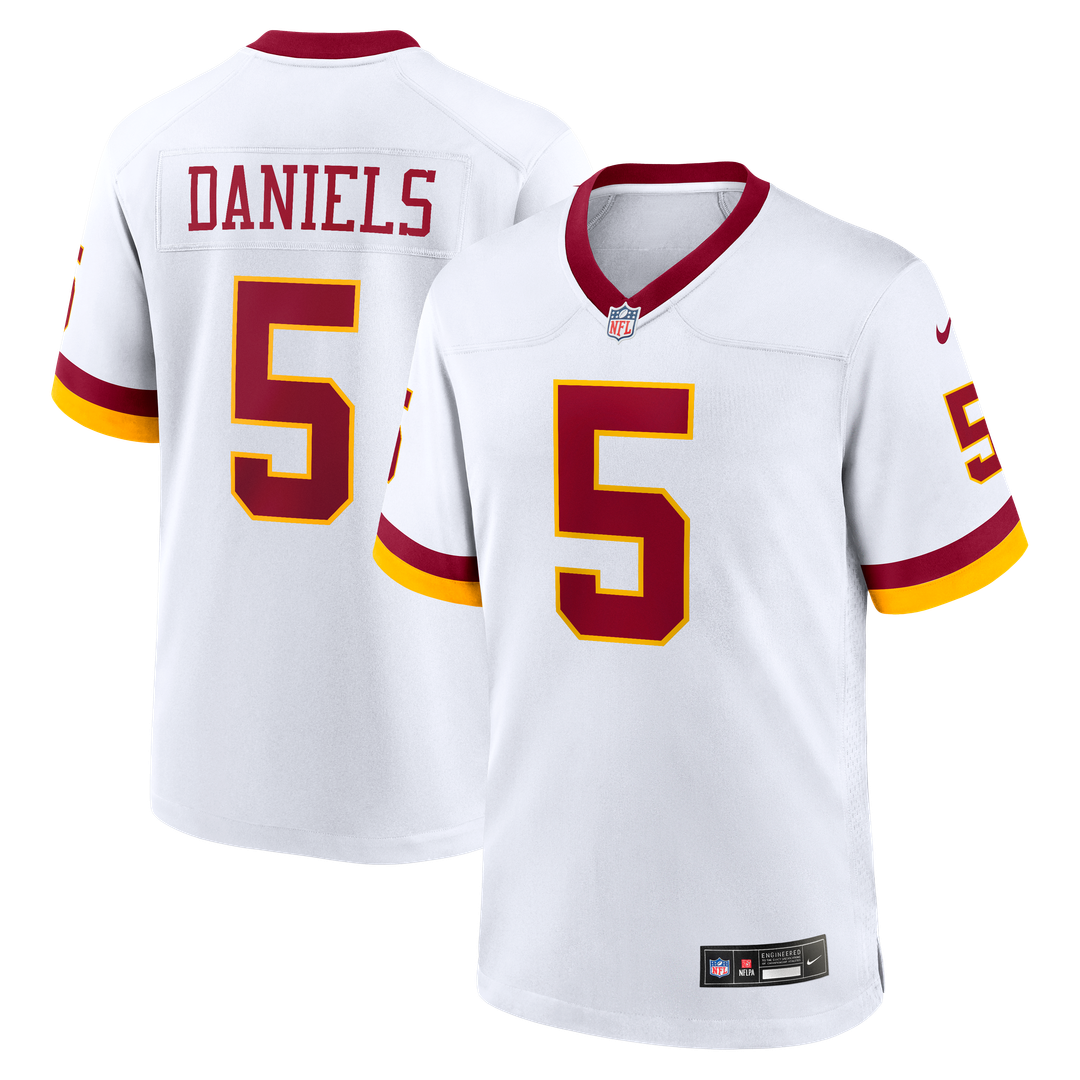 Washington Commanders Jayden Daniels Nike White Game Super Bowl Era Jersey product image 1, provided for visual reference