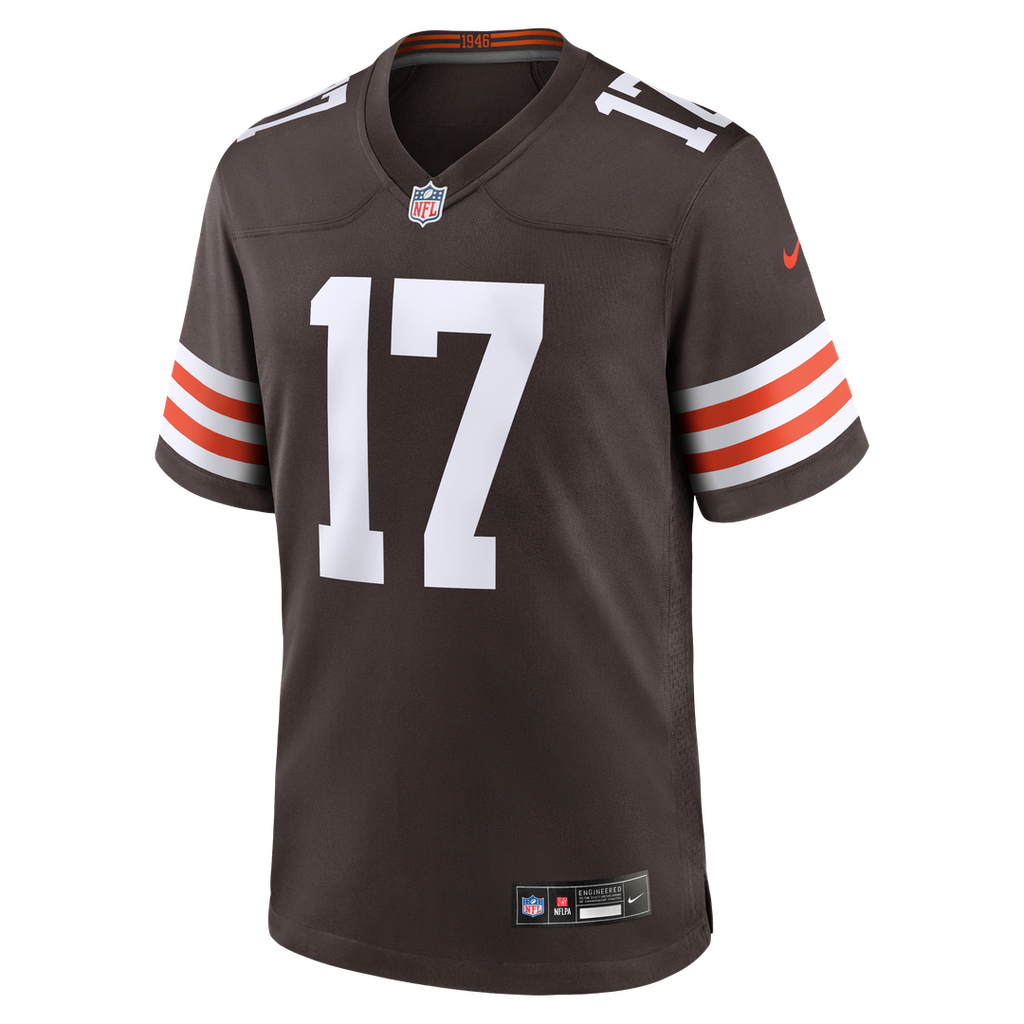 Cleveland Browns Jerome Baker Nike Brown Team Game Jersey product image 2, provided for visual reference and product detail