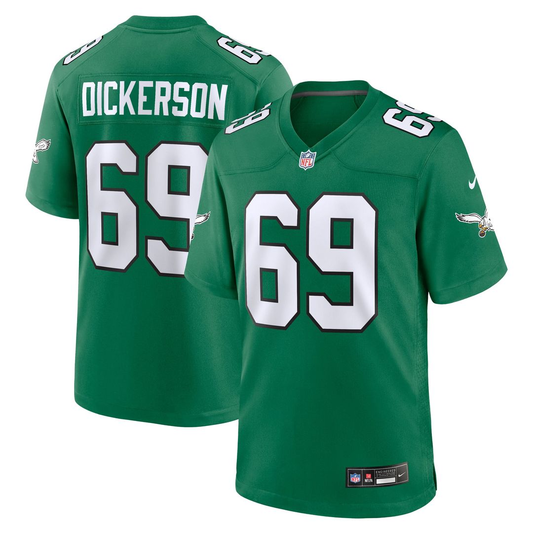 Philadelphia Eagles Landon Dickerson Nike Kelly Green Alternate Game Jersey product image 1, provided for visual reference