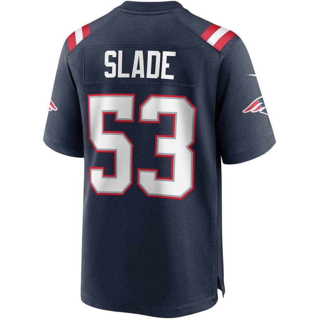 New England Patriots Chris Slade Nike Navy Game Retired Player Jersey product image 3, provided for visual reference and