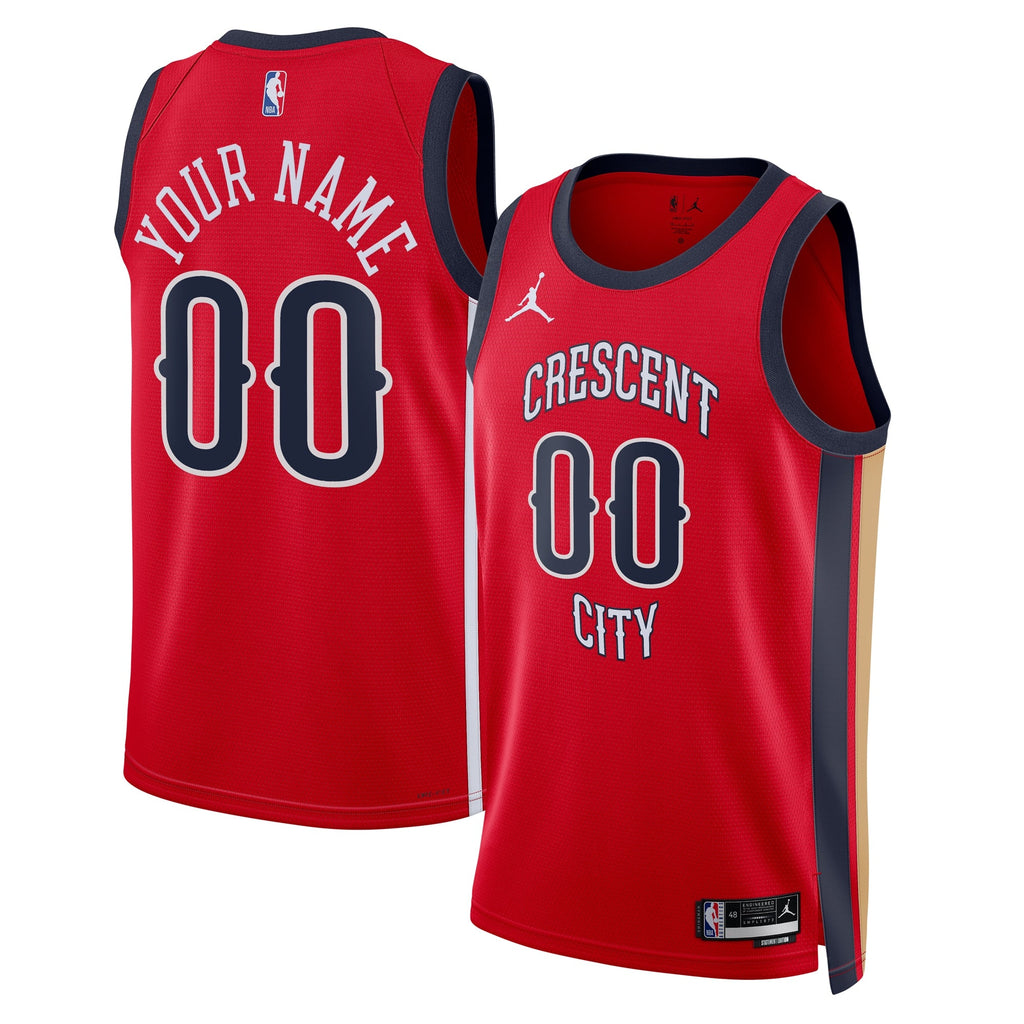 New Orleans Pelicans Jordan Statement Swingman Jersey - Custom - Unisex product image 1, provided for visual reference and