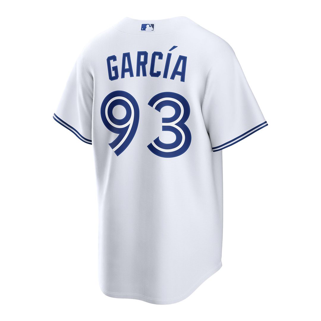Toronto Blue Jays Yimi García Nike White Home Replica Jersey product image 3, provided for visual reference and product