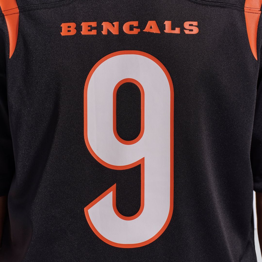 Cincinnati Bengals Joe Burrow Nike Black Player Game Jersey product image 11, provided for visual reference and product