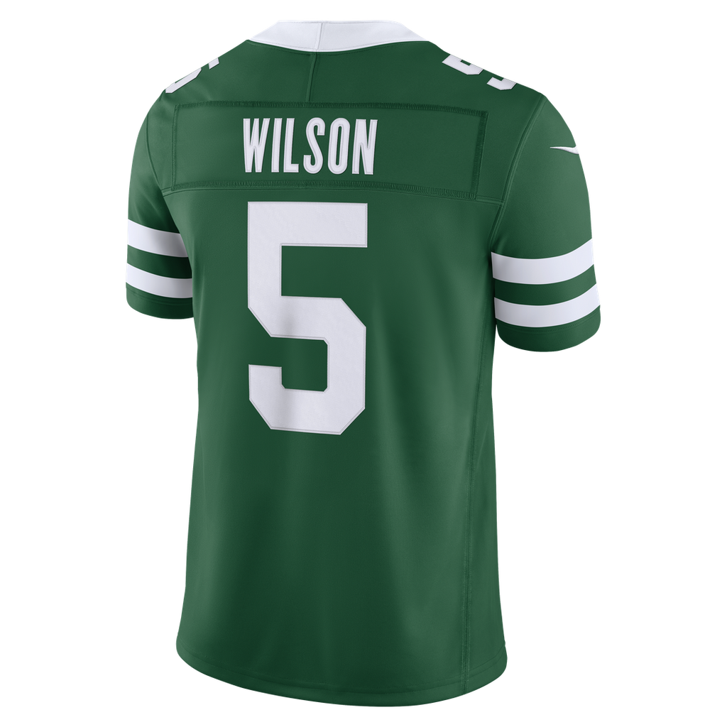 New York Jets Garrett Wilson Nike Legacy Green Team Vapor F.U.S.E. Stitched Limited Jersey product image 7, provided for