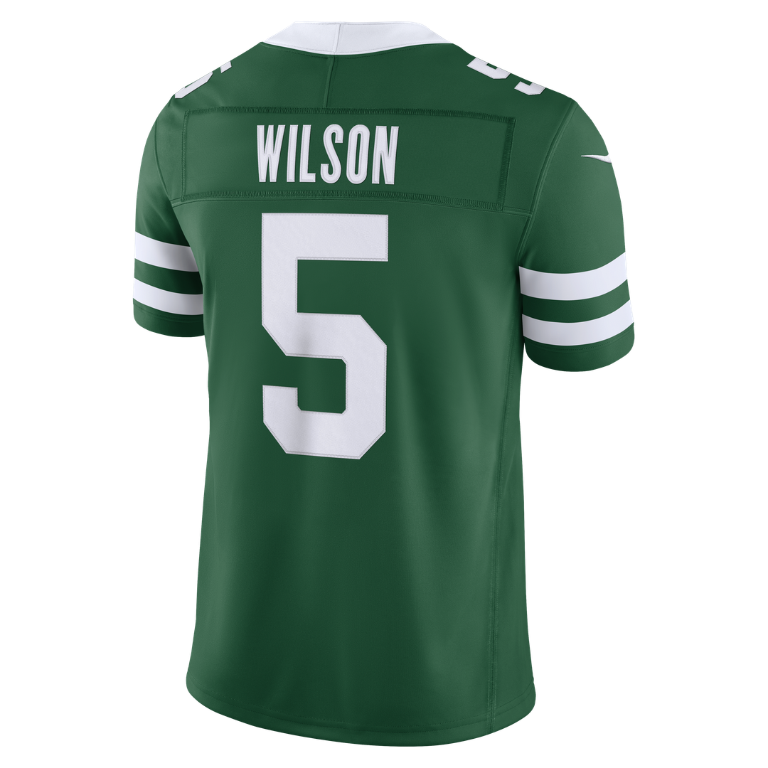New York Jets Garrett Wilson Nike Legacy Green Team Vapor F.U.S.E. Stitched Limited Jersey product image 7, provided for