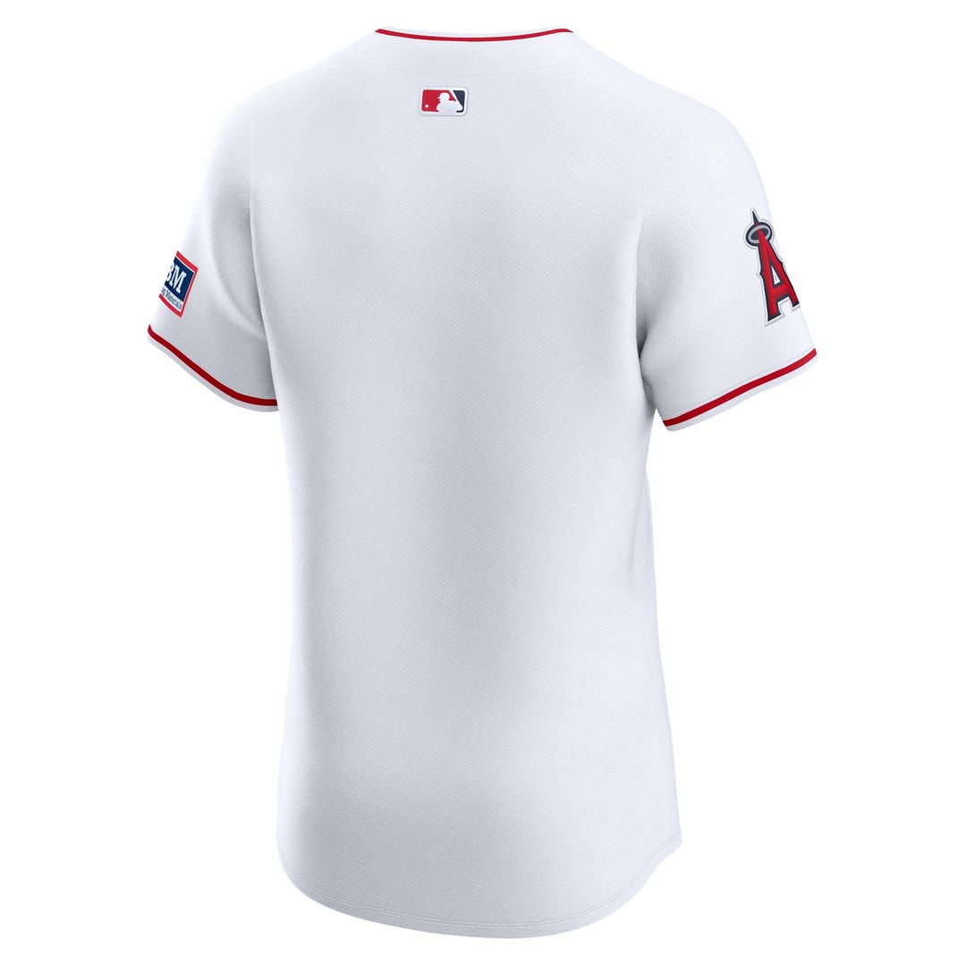 Los Angeles Angels Nike White Home Elite Patch Jersey product image 3, provided for visual reference and product detail