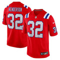 New England Patriots TreVeyon Henderson Nike Red Alternate Game Player Jersey product image 1, provided for visual reference