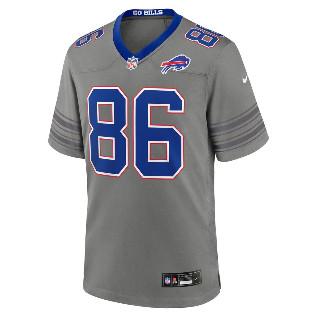Buffalo Bills Dalton Kincaid Nike Gray Nickel City Game Jersey product image 2, provided for visual reference and product