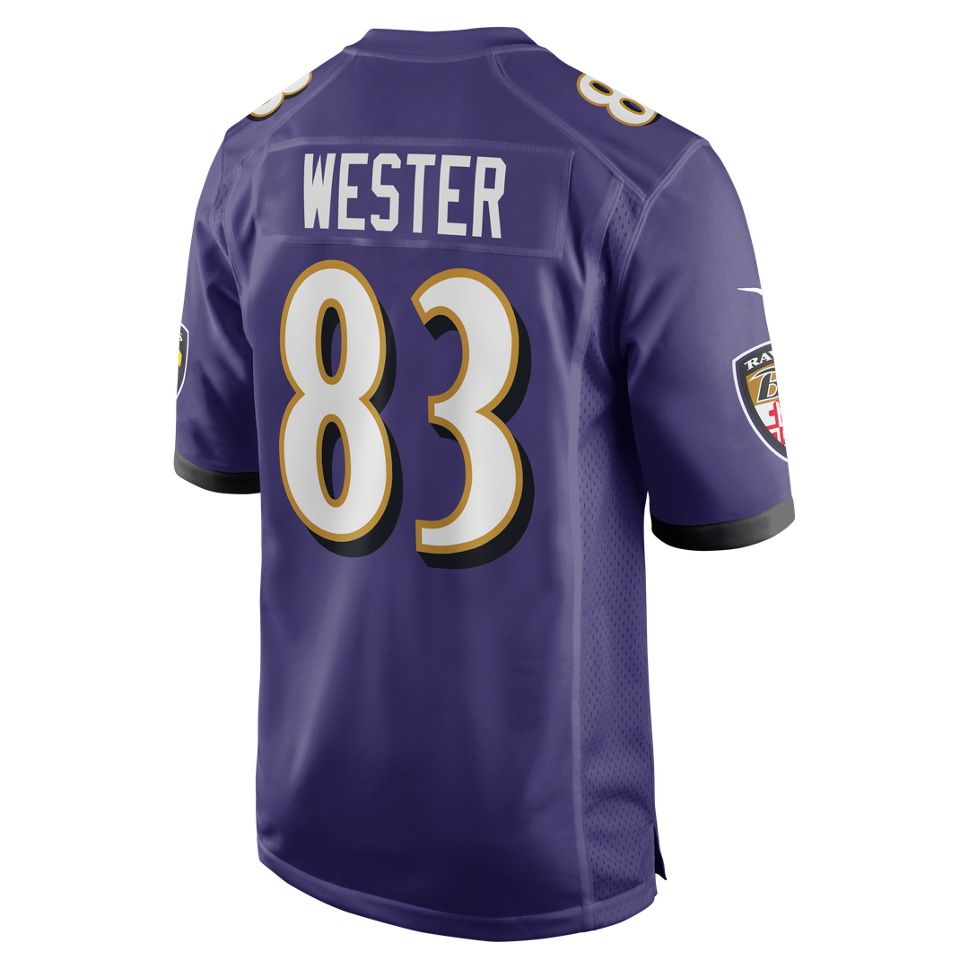 Baltimore Ravens LaJohntay Wester Nike Purple Team Game Jersey product image 3, provided for visual reference and product